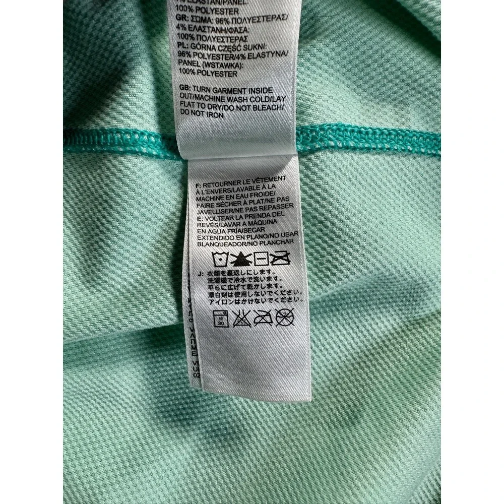 The North Face Top Womens Large Turquoise Half Zip Flashdry Thumbhole Athleisure - Picture 6 of 15